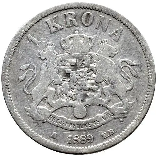 1 крона 1889 [Швеция]