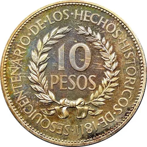 10 песо 1961, революция [Уругвай]