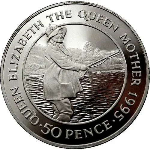 50 пенсов 1995, королева-мать [Остров Вознесения / Острова Святой Елены, Вознесения и Тристан-да-Кунья] Proof
