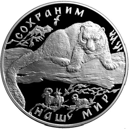 25 рублей 2000, ММД, барс Proof