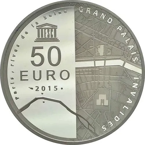50 евро 2015, берега Сены, Серебро [Франция]