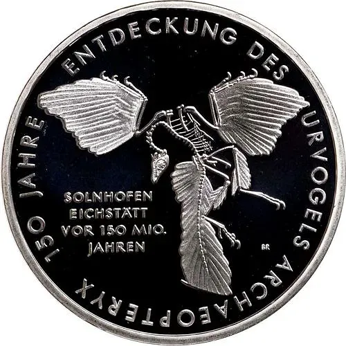 10 евро 2011, A, археоптерикс [Германия] Proof