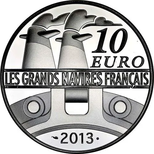 10 евро 2013, пароход Амазонка [Франция] Proof