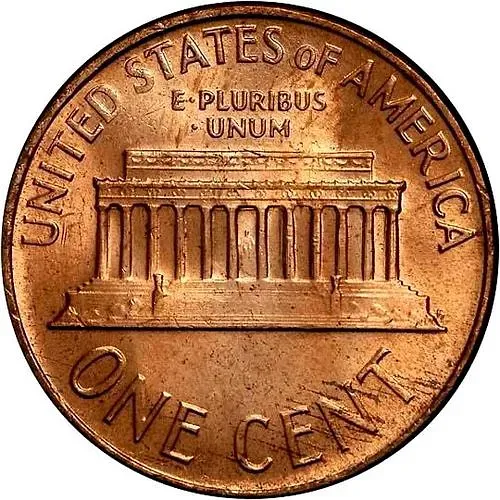 1 цент 1964, D, знак монетного двора "D" - Денвер [США]
