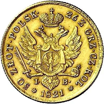 50 злотых 1821, IB