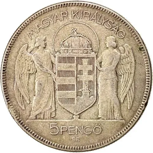 5 пенго 1930, 10 лет регенства Адмирала Хорти [Венгрия]