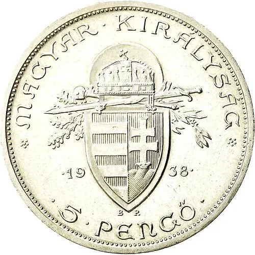 5 пенго 1938, 900 лет со дня смерти Иштвана I Святого [Венгрия]