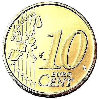 10 евро центов 2002, D, регулярный чекан Германии, знак монетного двора: "D" - Мюнхен [Германия]