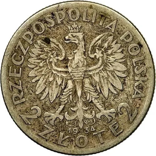 2 злотых 1934, Королева Ядвига [Польша]