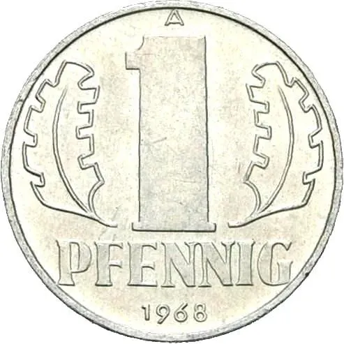1 пфенниг 1968, A [Германия / ГДР]