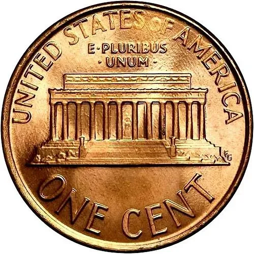 1 цент 1986, D, знак монетного двора "D" - Денвер [США]