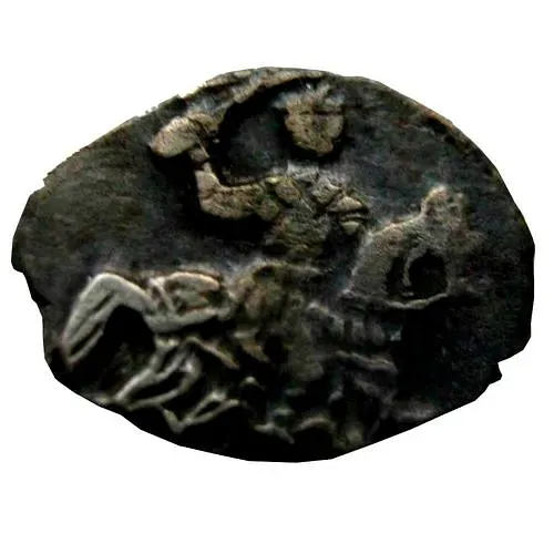 денга Федора Алексеевича 1676-1782, всадник вправо