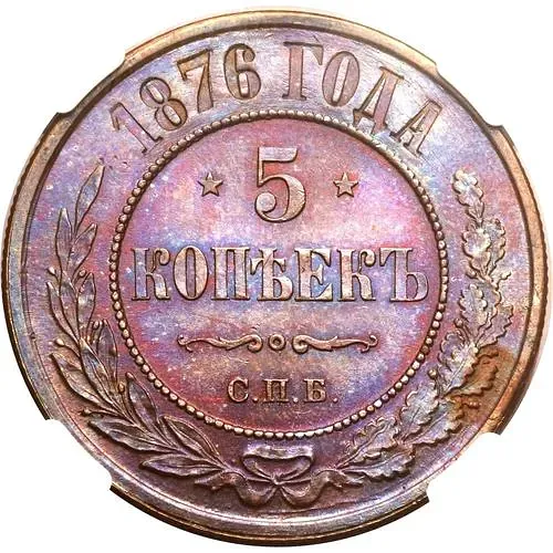 5 копеек 1876, СПБ
