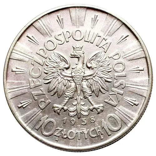 10 злотых 1938, Пилсудский [Польша]