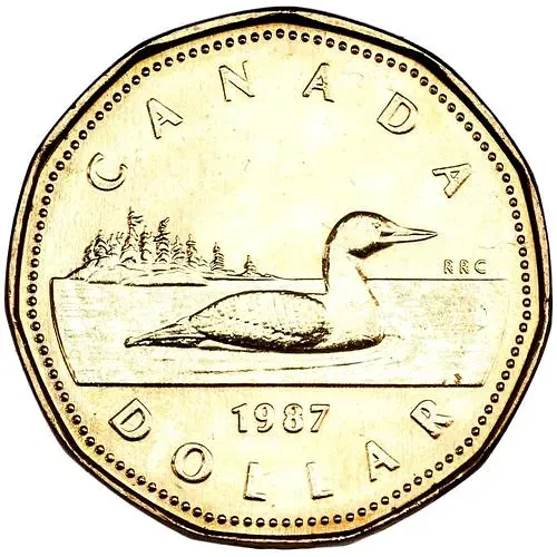 1 доллар 1987, Лаки Луни [Канада]
