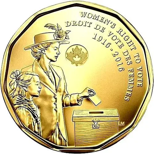 1 доллар 2016, женское избирательное право [Канада]