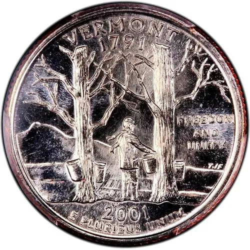 25 центов 2001, P, Вермонт [США]