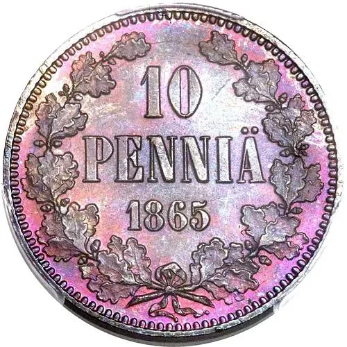 10 Pennia 1865