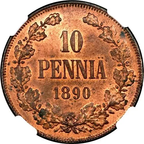 10 Pennia 1890