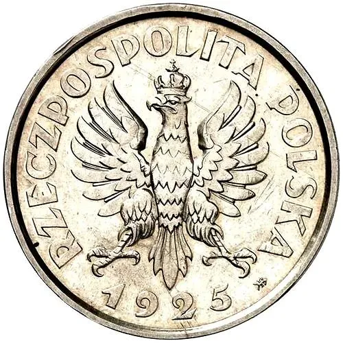 5 злотых 1925, 4 года Польской конституции. [Польша]