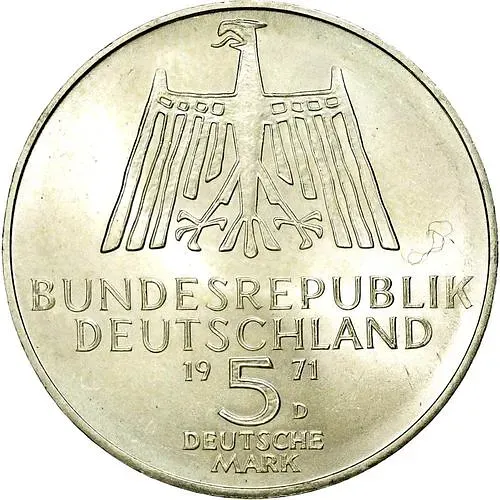 5 марок 1971, Дюрер [Германия / ФРГ]