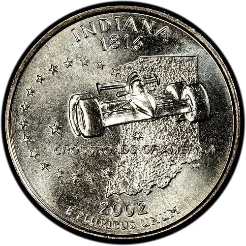25 центов 2002, D, Индиана [США]