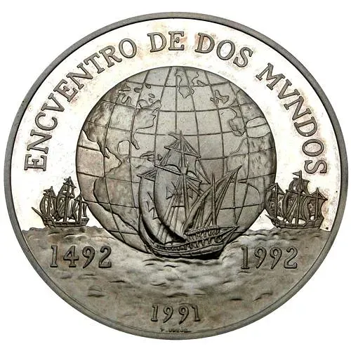 10000 песо 1991, 500 лет открытию Америки [Чили] Proof