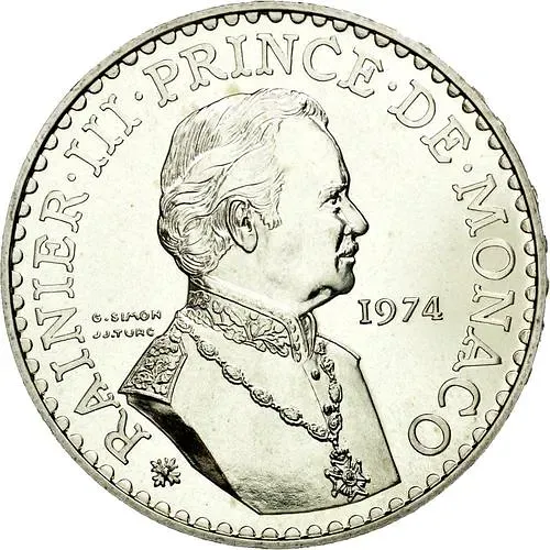 50 франков 1974, 25 лет правления Ренье III [Монако]