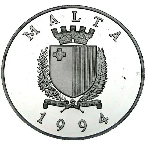 5 лир 1994, парусник "Валлетта" [Мальта] Proof