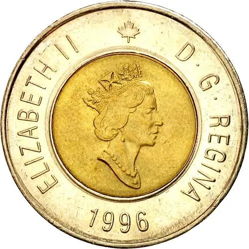 2 доллара 1996, Polar Bear (белый медведь) [Канада]