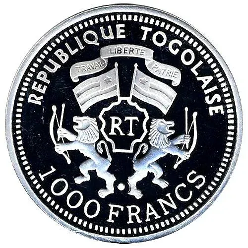 1000 франков 2000, лев [Того] Proof