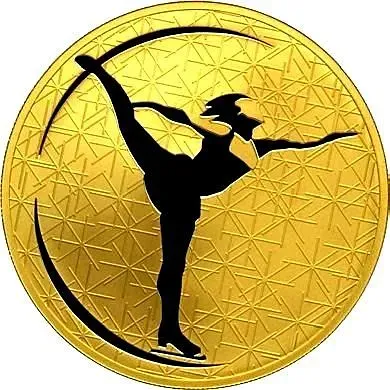 200 рублей 2009, СПМД, фигурное катание Proof