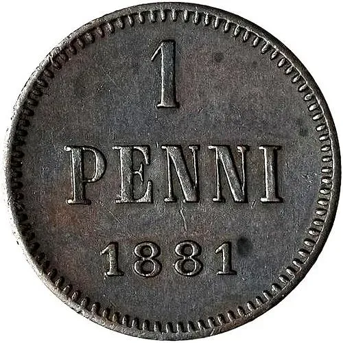 1 пенни 1881, Александр III