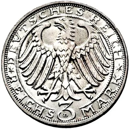 3 рейхсмарки 1928, Дюрер [Германия]