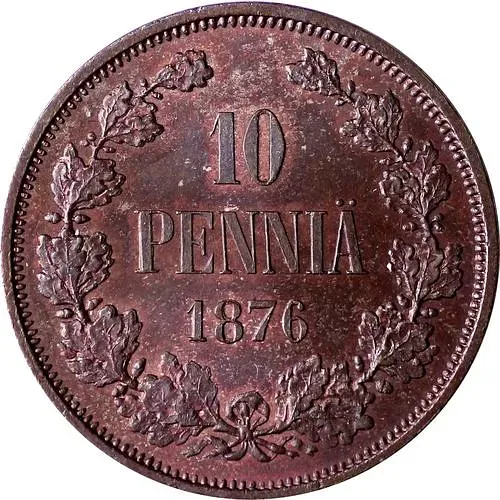 10 Pennia 1876