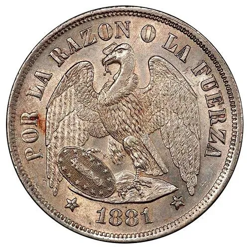1 песо 1881 [Чили]