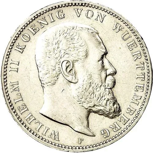 3 марки 1908, F, Вюртемберг [Германия / Германская Империя]