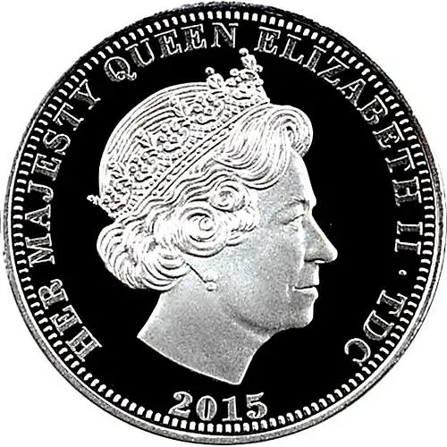 1 крона 2015, тигровая акула [Тристан-да-Кунья / Острова Святой Елены, Вознесения и Тристан-да-Кунья] Proof