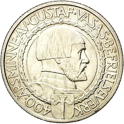 2 кроны 1921, 400 лет Войне за Независимость [Швеция]