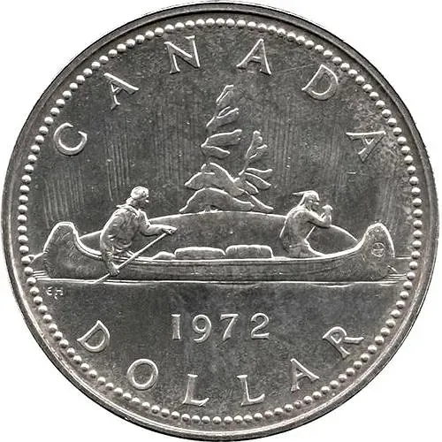 1 доллар 1972, никель (магнитный) [Канада]