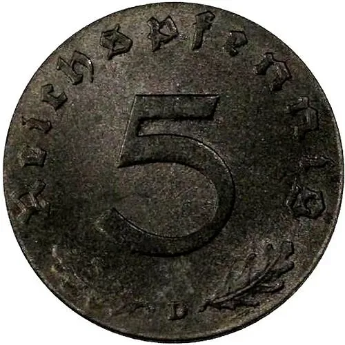 5 рейхспфеннигов 1947, оккупация [Германия / Третий рейх]