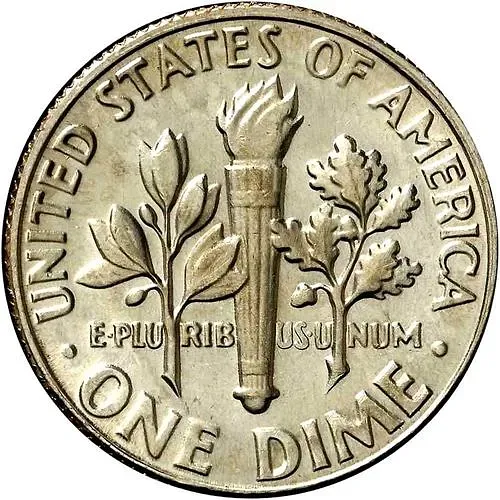 10 Cents 1980, D, Mint Mark "D" - Denver [USA]