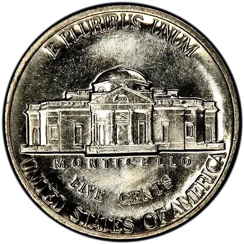 5 центов 1987, D, Томас Джефферсон [США]