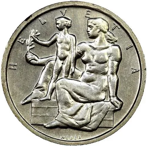 5 франков 1948, 100 лет Швейцарской Конституции [Швейцария]