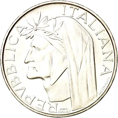 500 лир 1965, 700 лет со дня рождения Данте Алигьери [Италия]