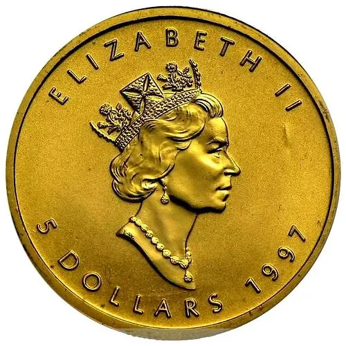 5 долларов 1997, Canadian Gold Maple Leaf (кленовый лист) [Канада]