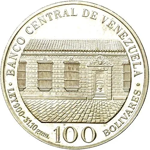 100 боливаров 1983, 200 лет со дня рождения Симона Боливара [Венесуэла] Proof