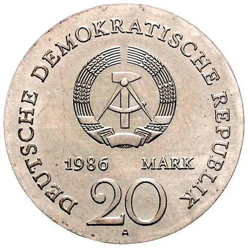 20 марок 1986, 200 лет со дня рождения братьев Гримм [Германия / ГДР]