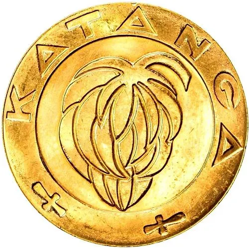 5 франков 1961, золото [Катанга / Демократическая Республика Конго]