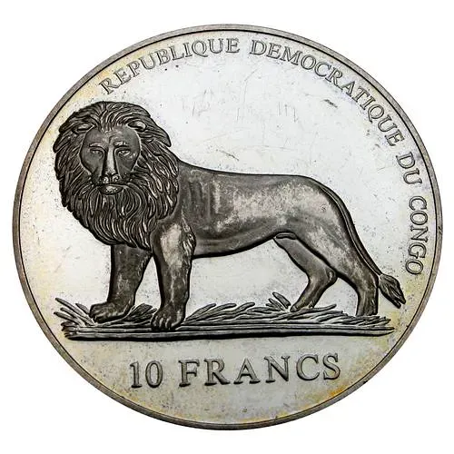 10 франков 2006, футбол [Демократическая Республика Конго] Proof